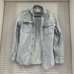 Faded denim button up with collar